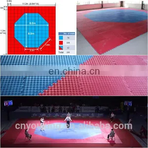 Octagonal Martial Arts Taekwondo Tatami Floor Mats for Competition thumbnail-6