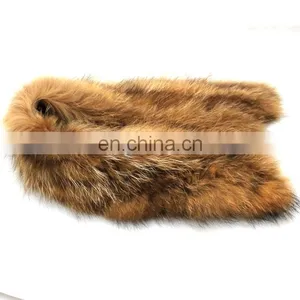 Natural Top Quality Color Real Raccoon Fur Collar for Jackets thumbnail-5