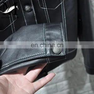 Fashionable Wholesale Women Real Leather Jacket for Ladies Cheap Leather Jackets thumbnail-6