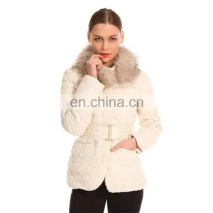 Slim Custom Size Two Waist Pockets Down Jacket Women Winters thumbnail-1