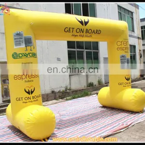 Attractive Colorful Inflatable Race Entrance Arch,yellow Finish Line Archway,cheap Inflatable Gates for Sale thumbnail-2