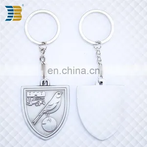 Shield Shape Custom Made Silver Plating Keychain With Engraving thumbnail-3