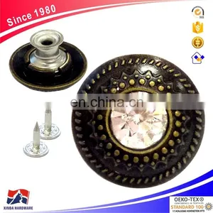 19.5 mm Chinese Manufacturers Couture Sewing Jeans Coat/metal Diamond Button thumbnail-2