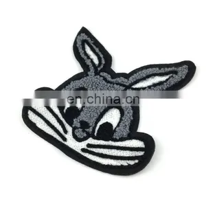 Custom Own Design Silione Logo Iron on Chenille Fabric Patch thumbnail-2