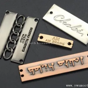 Wholesale Fashion 3D Logo Brand Garment Custom Metal Clothing Label thumbnail-2