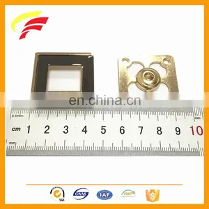 35mm Zinc Alloy Bicolor Two Squares Combined Snap Button for Jacket thumbnail-5
