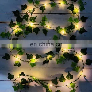 2020 Hot Sale Battery Operated Spring Hanging Fairy Night Decor Led Leaf String Light Waterproof Outdoor Garden Decoration thumbnail-4
