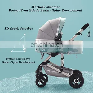 China Wholesale Baby Pram Easy Carry Baby Pushchair Baby Stroller 3 in 1 thumbnail-5