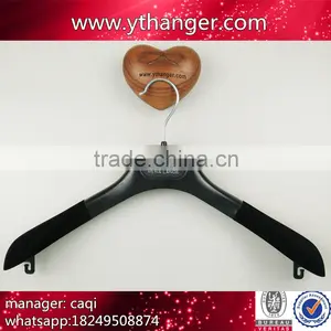 Custom Logo Plastic Clothes Hanger Suit Plastic Hanger With Velvet Shoulder Supplier's Choice thumbnail-1