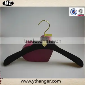 Black Velvet Flocked Hanger and Pants Hanger for Wholesale thumbnail-3