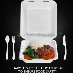 Disposable Corn Starch Plates, Biodegradable Corn Starch Food Container, Biobased Food Tray, Disposable Plastic Takeaway Meal Tray, Corn Starch Blister Packaging Tray, Blister Packaging thumbnail-5