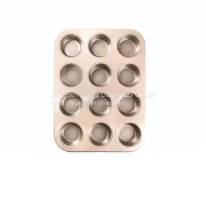 Carbon Steel Oven Bakeware Non Stick 6 Cup Round Cake Mould Cupcake Tin Muffin Mold Tray Baking Pan thumbnail-4