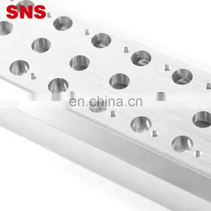 SNS 4V/4A Series Pneumatic Parts Aluminum Alloy Air Solenoid Valve Base Manifold thumbnail-5