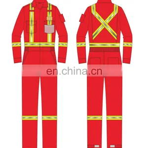 Reflective Tapes Light Blue FR Cotton Fire Retardant Coverall, Safety Coverall thumbnail-1