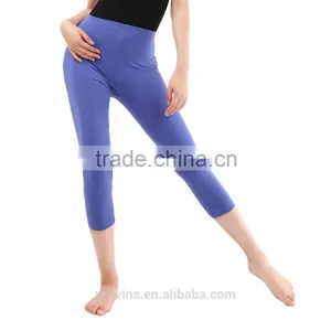 2517 Roll Down Dance Wear Capri Yoga Leggings, Shine Sport Leggings thumbnail-3