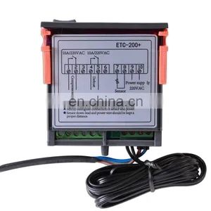 NTC-Temperatursensor, digitaler Thermostat, Temperatur- und Feuchtigkeitsregler ETC-200+ thumbnail-4