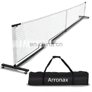 22FT Wide 36 Inch Height at Side Lines Pickleball Net With Wheels Outdoor Retractable Portable Pickleball Net thumbnail-1