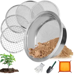 Dirt Sifter for Compost Soil Weed Sand Cat Litter Bonsai With Planting Mat,gardening Soil Sieve thumbnail-1