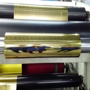 22mic /20mic Gold PET Metalized Thermal Lamination Film With Kinds of Gold Colors thumbnail-1