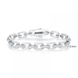 18K Plated Cuban Bracelet 5A Grade Zircon Simple Luxury Jewelry For Girlfriends Lovers Christmas Valentine Birthday Gift thumbnail-4