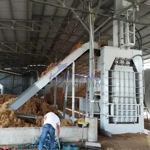 Automatic Hydraulic Coconut Fiber Baler Vertical Straw Ensiling Straw Hydraulic Baler thumbnail-2