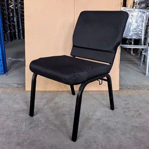 Wholesale Modern Comfortable Stackable Black Steel Metal Leg Commercial Theater Dining Hotel Auditorium Outdoor Padded thumbnail-4