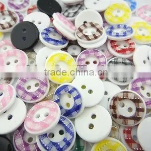 100Pcs Lattice Mixed Color 2-Holes Resin Button Fit Sewing Scrapbook 12mm thumbnail-1