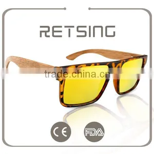 2015 High Quality pc Frame Bamboo Polarized Sunglasses Customized Logo thumbnail-4