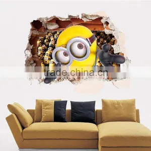 3 d Cartoon Yellow Wall Stick/children Room Decoration Stickers Can be Removed/waterproof Stickers thumbnail-2