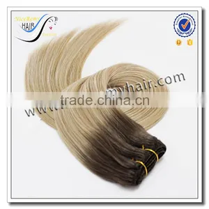 Wholesale Top Quality Ombre Silky Straight Hair Weave 100% Virgin Human Hair Supplier's Choice thumbnail-1