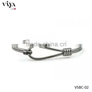 2016 New Arrival Sterling Men Bangle Real Silver Jewelry Bracelet thumbnail-3