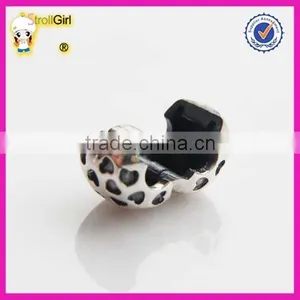 Jewelry Finding Beads 925 Sterling Silver Heart Charm Clasp Stopper Beads thumbnail-4