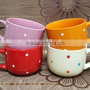 500 ML Thick White Stoneware Ceramic Soup Bowl With Handle Quality Choice thumbnail-5