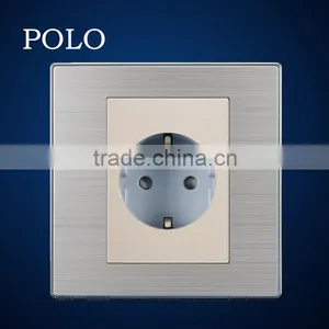 Electrical PC Material Socket Champagne Wall Socket 16A German Type Socket thumbnail-1
