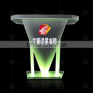 Strict Request Acrylic Scrub Glass Pulpit With Changeable Led Light thumbnail-2