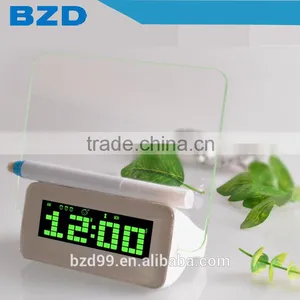 New Promotional Multi-functional USB HUB Electronic Digital Timer Transparent LCD LED Memo Board Alarm Clock thumbnail-1