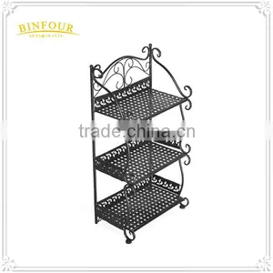 3 Tiers Black Holding Metal Folding Storge Rack thumbnail-1