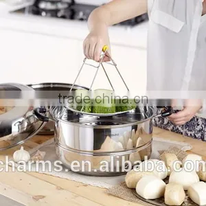 Kitchenware Set 2 Layers Stainless Steel 0.5mm Food Steamer thumbnail-3