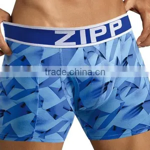 Custom Made ZIPP Underwaer Private Label Wholesale Elastic Mens Boxer Quality Choice thumbnail-1