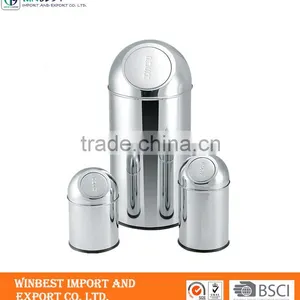 Stainless Steel Push Bin With Round Open Pannel thumbnail-1
