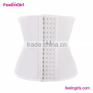 High Quality Nude Latex Rubber 4 Row Hooks Waist Trainer Corset thumbnail-3