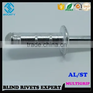 HIGH QUALITY FACTORY DOME HEAD ALU/ST MULTI GRIP BLIND RIVETS thumbnail-2