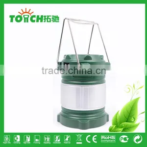 Green Color Solar Charge Camping Light With Charger 3*AA Battery Lantern CE RoHS Certification thumbnail-3
