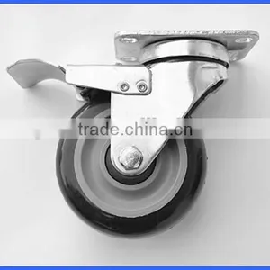 Swiveling Groove Caster With Brake thumbnail-4
