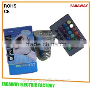 3w Colorful Led Magic Bulb With Remote/ Colorful 3w Rgb Ceiling Light thumbnail-3