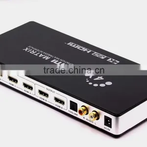 Hdmi Matrix 4 Input 2 Output With Optical Rca Audio thumbnail-1
