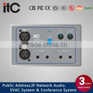 ITC T-8000 Series Remote Audio Source Selector With Mic Input thumbnail-2