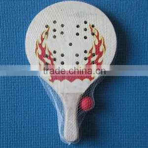 Wooden Beach Rackets With Holes, Wooden Beach Tennis Racket thumbnail-1