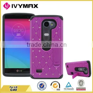 Hot Selling Models Diamond Stand Cover Case for lg C40 Leon thumbnail-4
