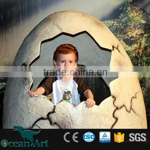 BY-DY-042003 Theme Park Handmade Fiberglass Hatching Dinosaur Eggs thumbnail-1